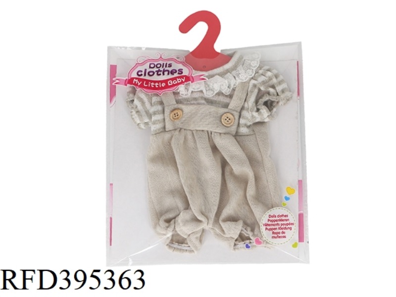 BEIGE STRIPED WOOL SUSPENDERS