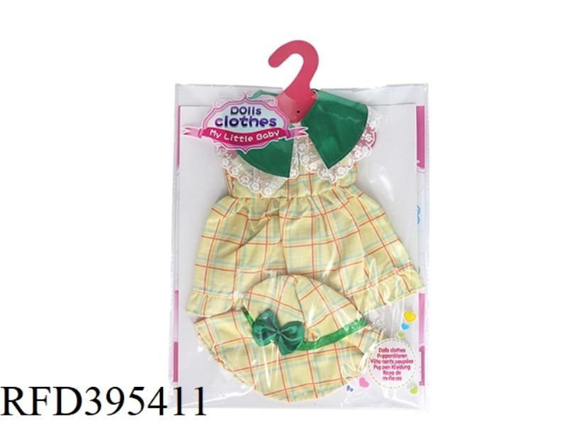 YELLOW CHECK SKIRT + HAT
