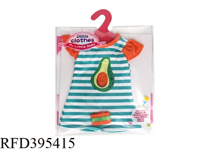GREEN STRIPED AVOCADO STRAIGHT DRESS + BRACELET