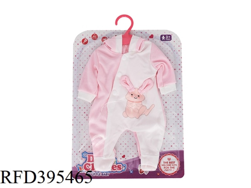 LEFT AND RIGHT COLOR HOODED BUNNY JUMPSUIT