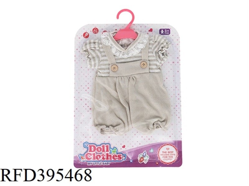 BEIGE STRIPED WOOL SUSPENDERS