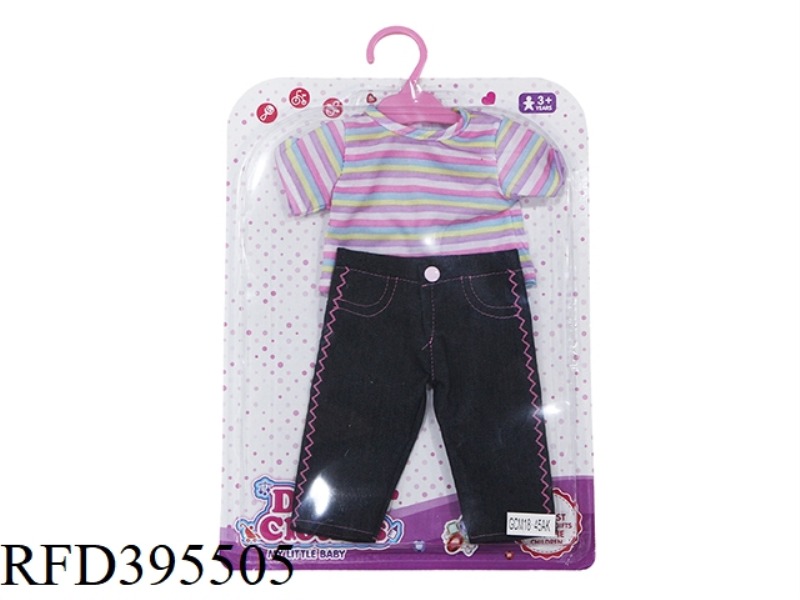 BLACK JEANS + RED COLOR STRIPED CLOTHES