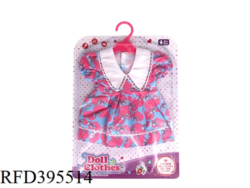 RED FLOWER WHITE COLLAR SKIRT