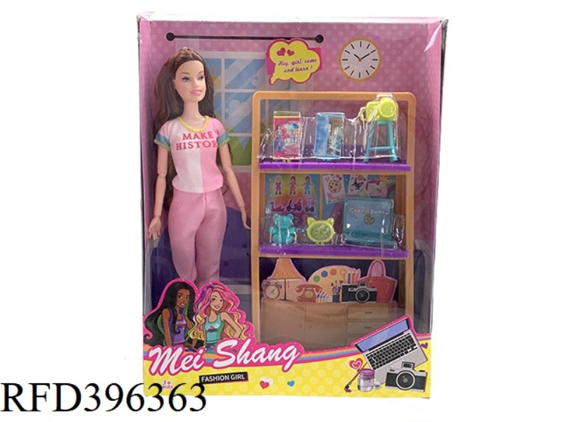 11-INCH 11-JOINT SOLID BARBIE DESK WORKPLACE EXPERT SET