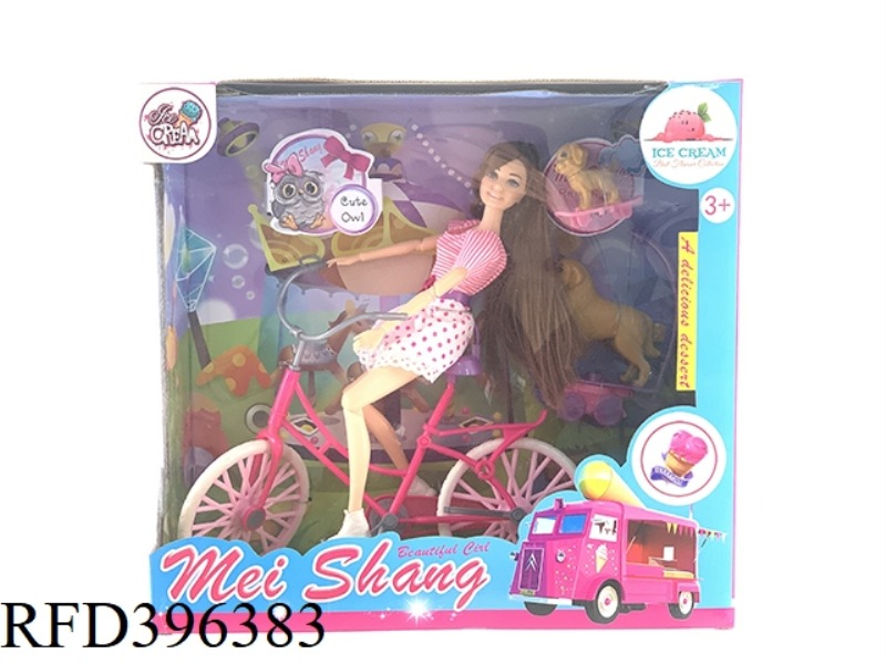 11 INCH 12 JOINT BARBIE BIKE PET SET
