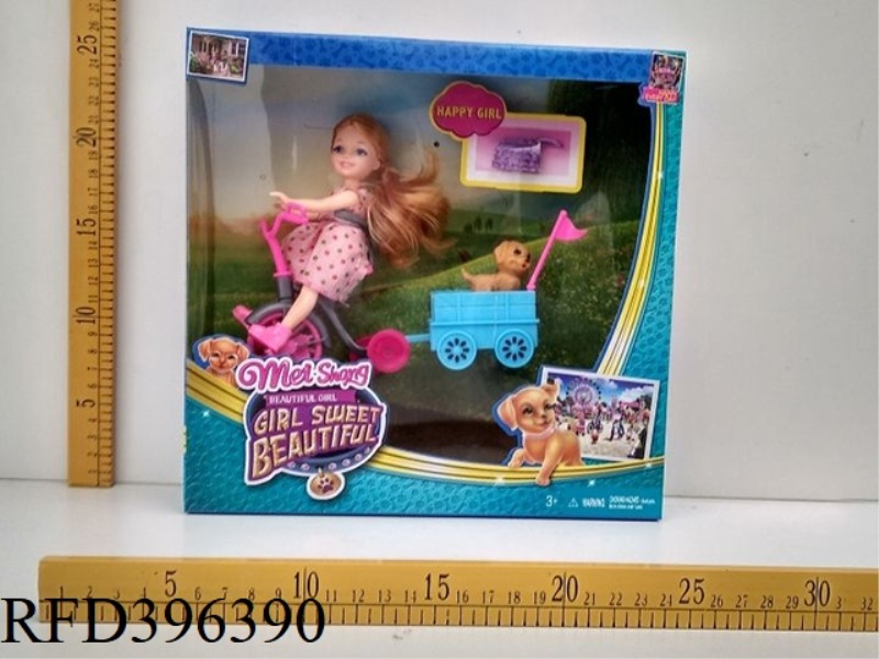 6 INCH SMALL BARBIE TRICYCLE PET SUIT