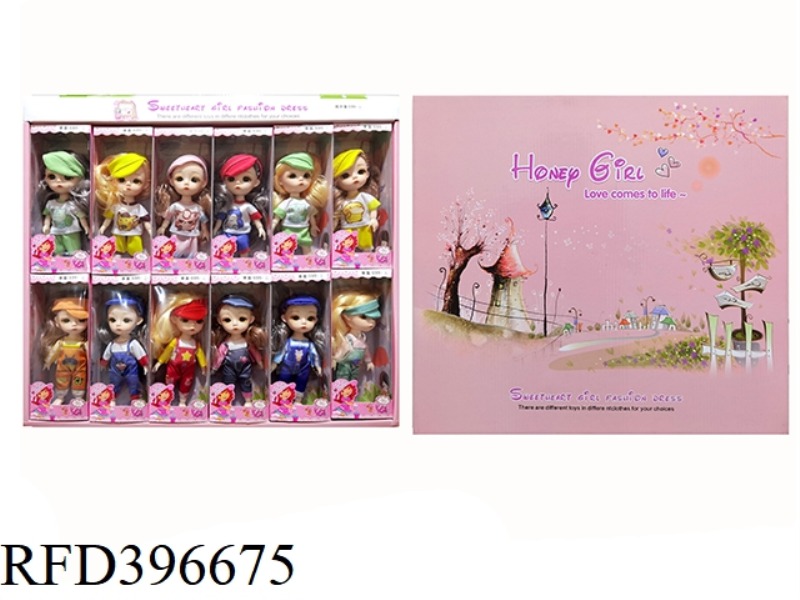 6 INCH 12 JOINT DOLL (VARIOUS ASSORTED) 12PCS