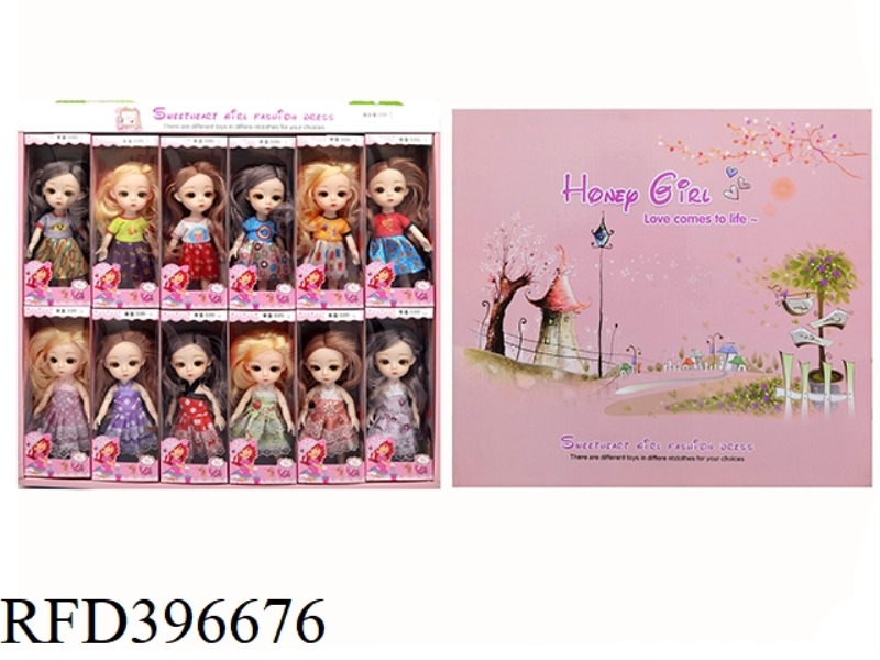 6 INCH 12 JOINT DOLL (VARIOUS ASSORTED) 12PCS