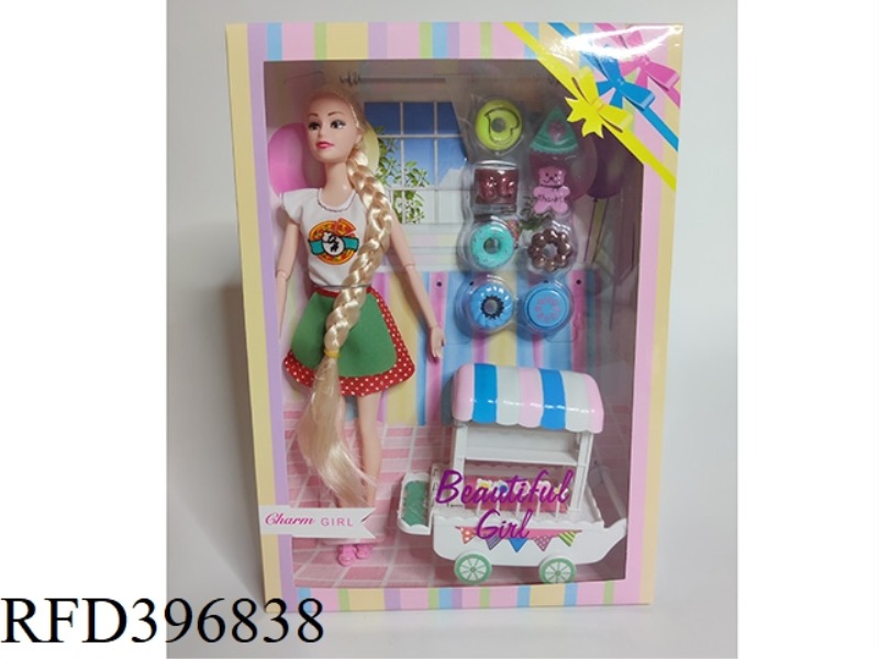 11 INCH SOLID BODY 9 JOINTS LONG BRAID BARBIE CANDY CART SERIES