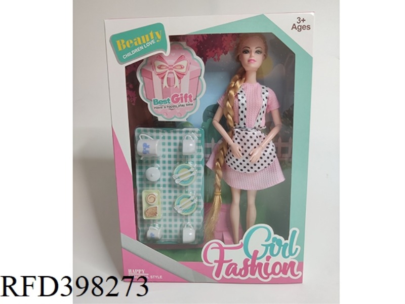 11 INCH 9 JOINT SOLID BODY BARBIE AFTERNOON TEA SET