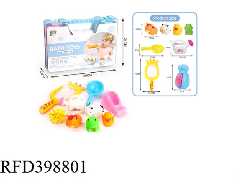 AUTOMATIC WHISTLE FOR PLAYING IN WATER WITH VINYL (4 ANIMALS) + CHANGJIN DEER FISH + WATERWHEEL SET