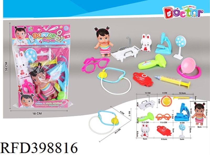 DOCTOR SET + VINYL TRUMPET GIRL + APRON