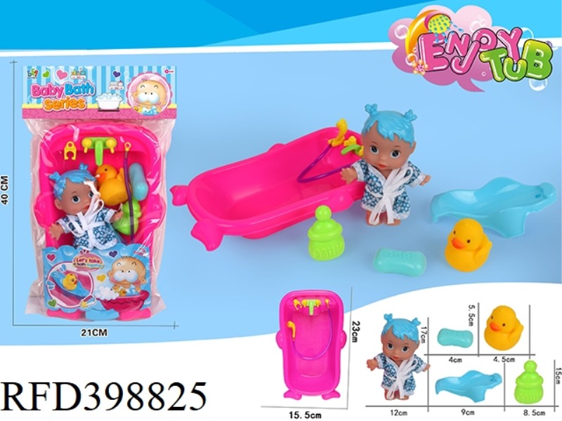 WHALE BATHTUB + VINYL 6.5 INCH BATHROBE GIRL