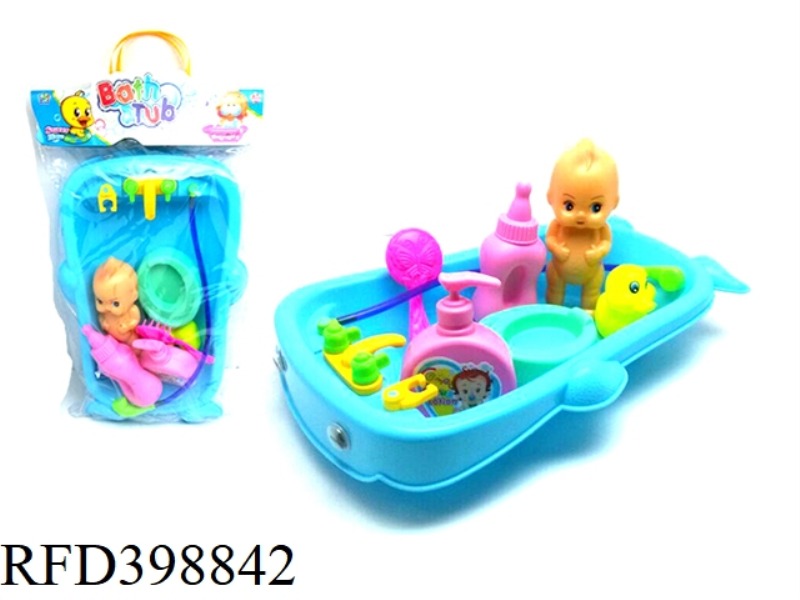 WHALE BATH + DOLL SET