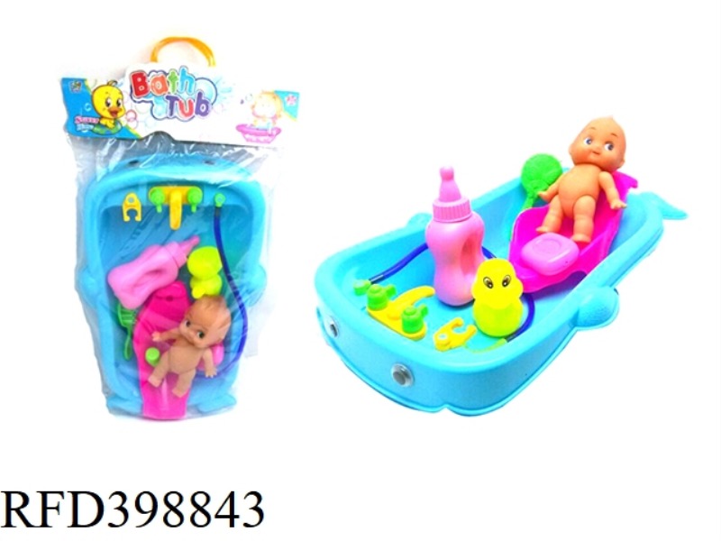 WHALE BATH + DOLL SET