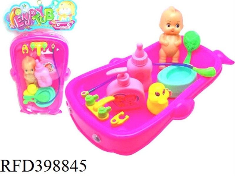 WHALE BATH + DOLL SET
