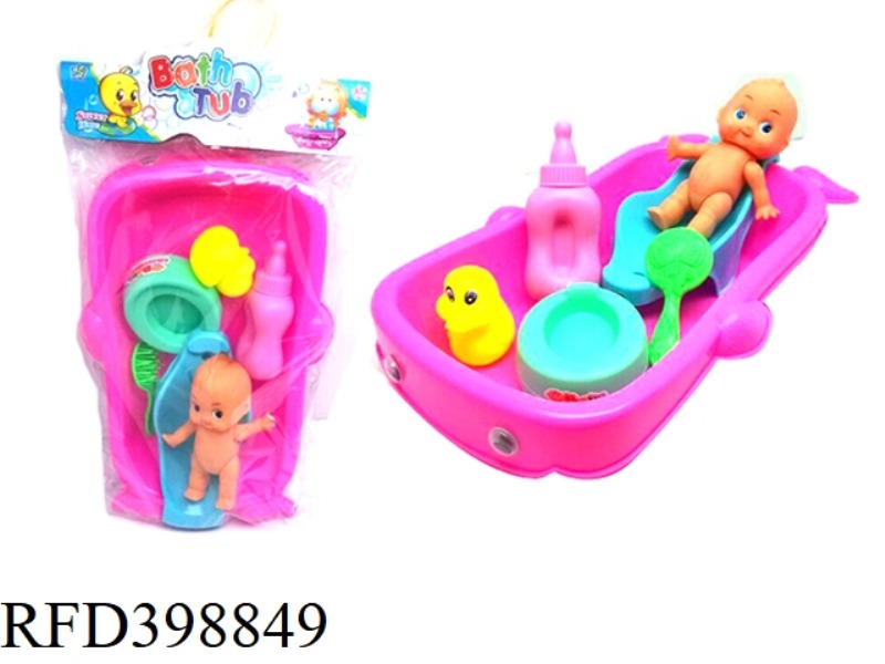 WHALE BATH + DOLL SET