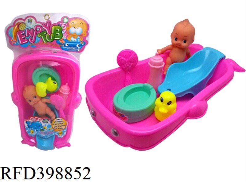 WHALE BATH + DOLL SET