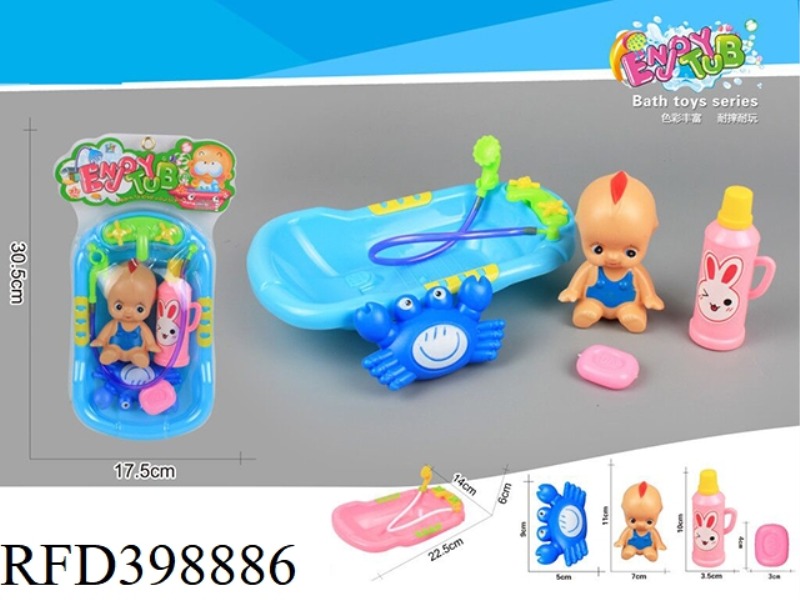 STRAIGHT-SIDE BATHTUB + BOTTLE BLOWING SET