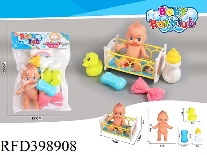LITTLE DOLL + BED SET