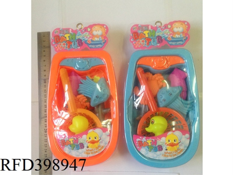 BABY BATH + PLAYING FISH SET