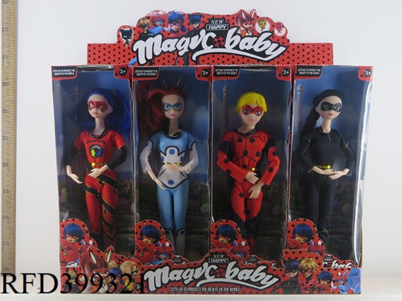 11.5-INCH SOLID BODY BARBIE 12PCS (JOINT SINGLE) LADYBUG DOLL