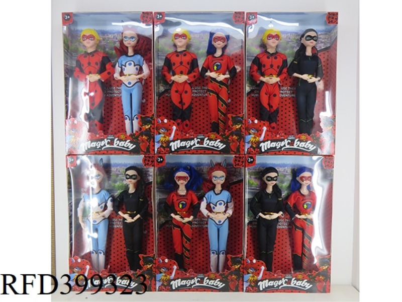 11.5 INCH SOLID BODY BARBIE (JOINT DOUBLE SET) LADYBUG DOLL