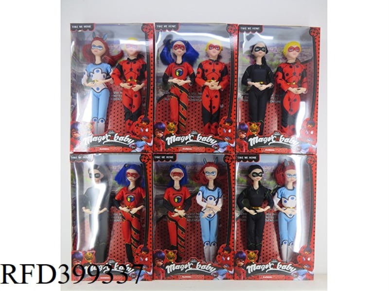 11.5 INCH SOLID BODY BARBIE (JOINT DOUBLE SET) LADYBUG DOLL