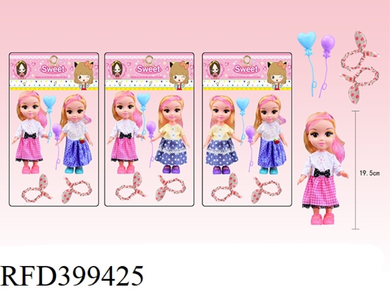 3 STYLES OF 8 INCH VINYL HAND FASHION DOUBLE FAT CHILD DOLL MIXED