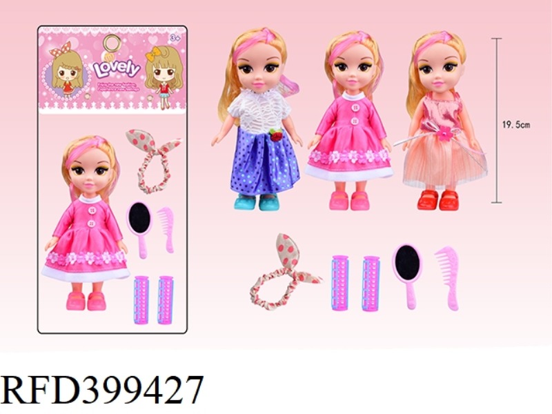 3 STYLES OF 8 INCH VINYL HAND FASHION FAT BOY DOLL MIXED