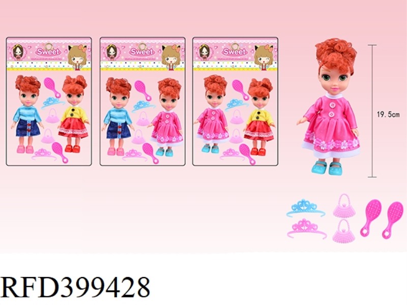 3 STYLES OF 8 INCH VINYL HAND FASHION DOUBLE FAT CHILD DOLL MIXED