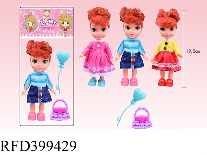 3 STYLES OF 8 INCH VINYL HAND FASHION FAT BOY DOLL MIXED