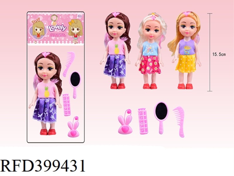3 6-INCH SOLID FASHION FAT BOY DOLLS MIXED