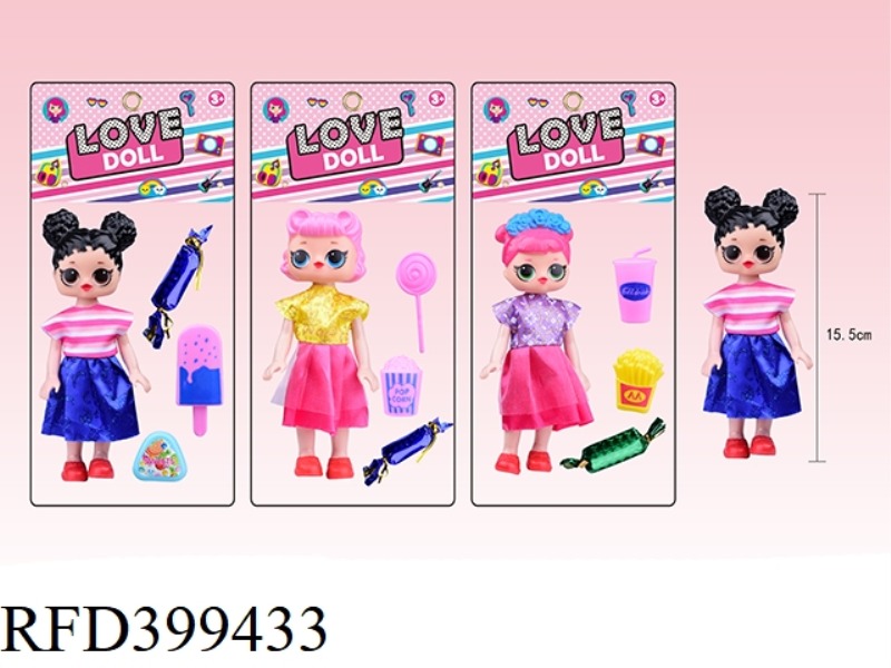 3 6-INCH SOLID BODY SURPRISE DOLLS MIXED