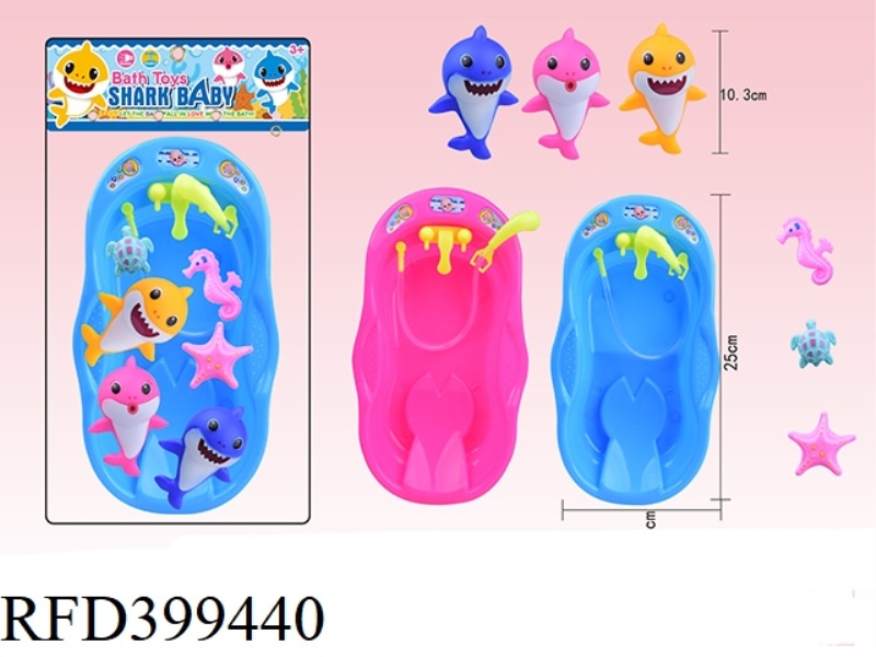 2 TYPES OF BABY SHARK BATH WHISTLE MIXED