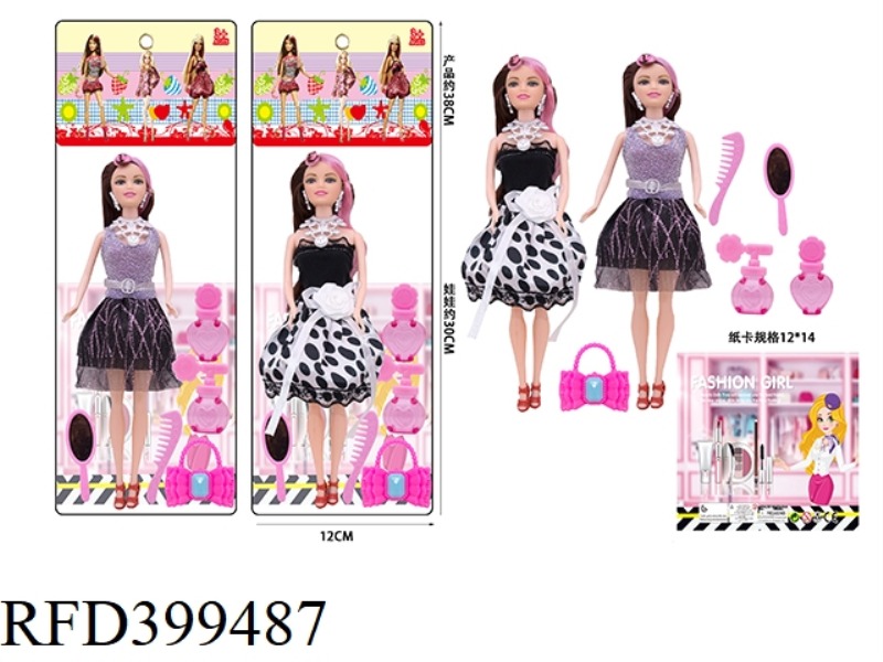 2 STYLES OF 11-INCH SOLID BODY LIVING HAND THIGH FASHION BARBIE DOLL MIX