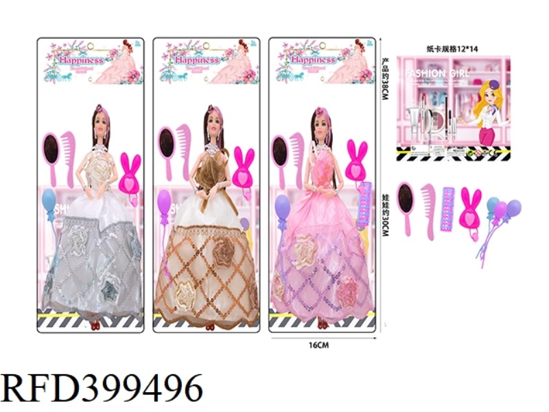 3 STYLES OF 11 INCH SOLID BODY 9 JOINT FASHION WEDDING DRESS BARBIE MIXED