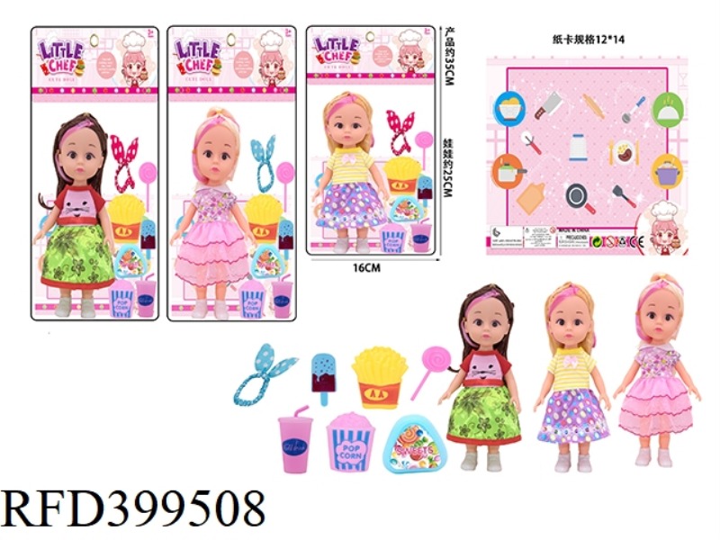 3 STYLES OF 10 INCH VINYL HAND 3D EYE CHEF FAT BOY DOLL MIXED
