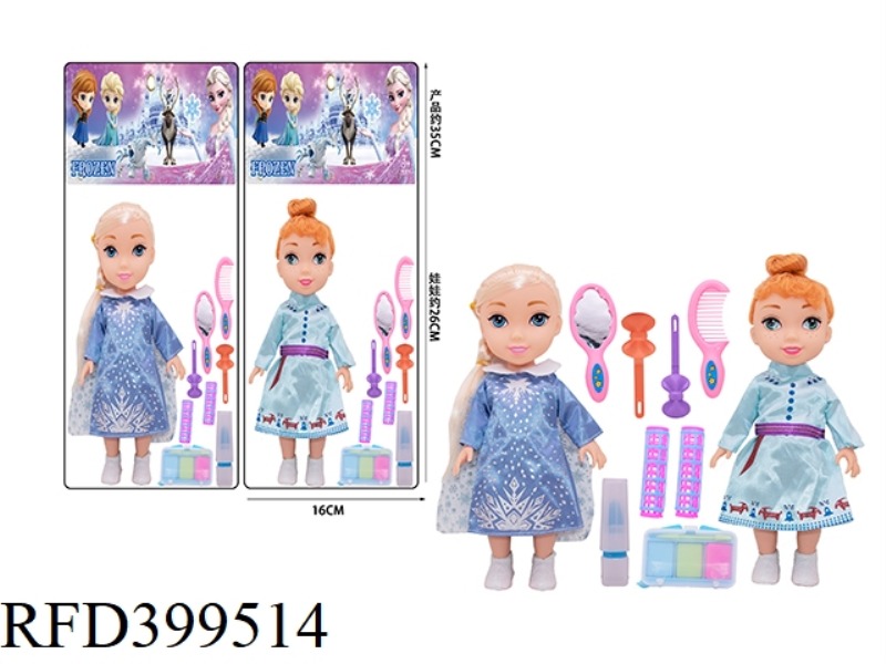 2 10-INCH VINYL HAND PRINCESS DOLLS MIXED