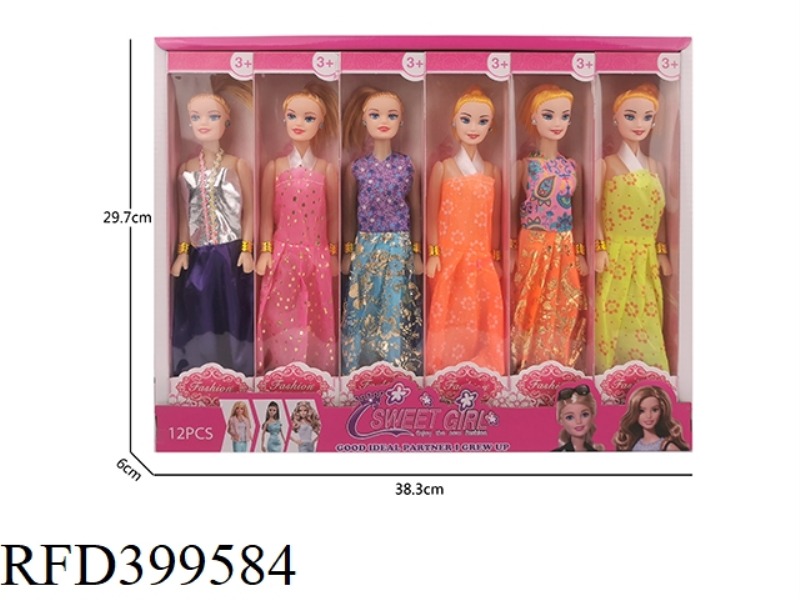 11 INCH EMPTY BODY BARBIE DOLL 12PCS