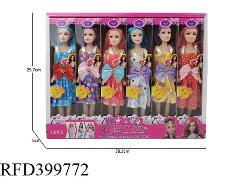 11 INCH EMPTY BODY BARBIE DOLL 12PCS