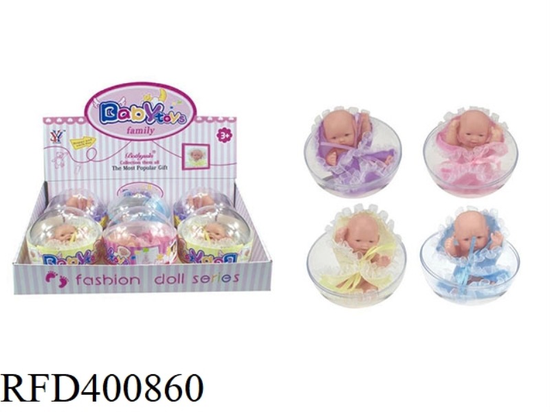 CRYSTAL BALL 4.5 INCH DOLL 6PCS