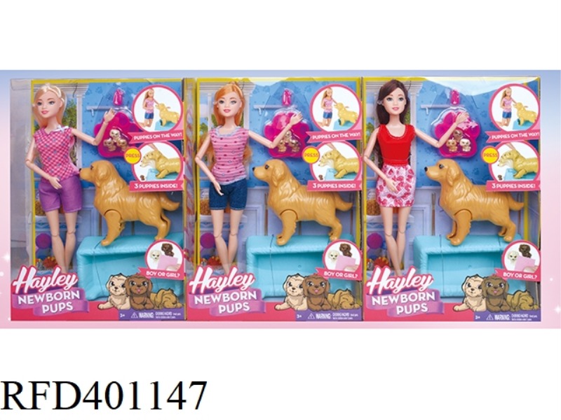 HAYLEY BARBIE NEWBORN PUPPY PET