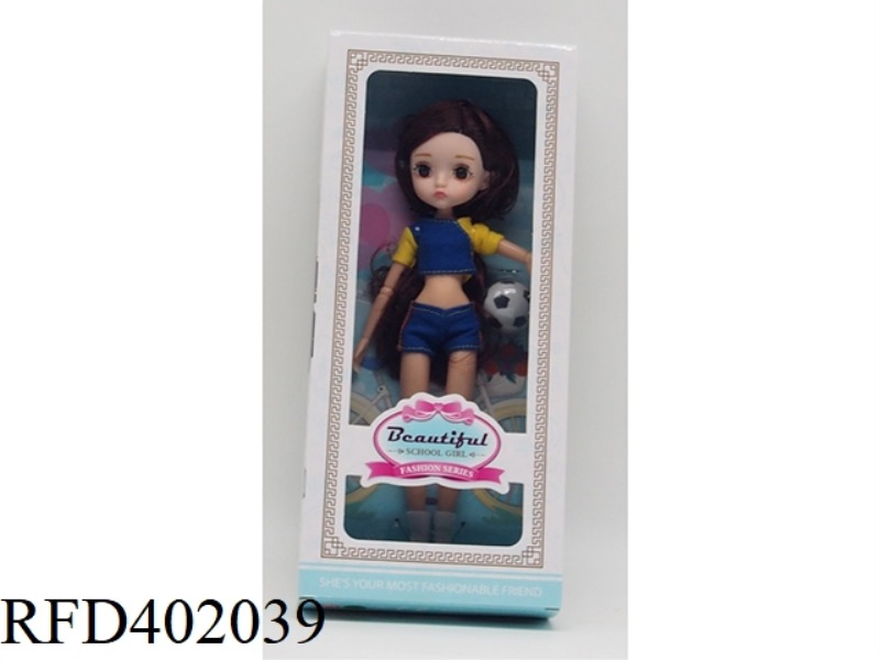 FOOTBALL SERIES 10 INCH BARBIE DOLL WITH 11 JOINTS