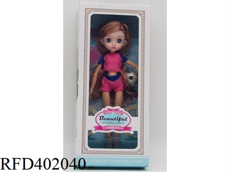 FOOTBALL SERIES 10 INCH BARBIE DOLL WITH 11 JOINTS