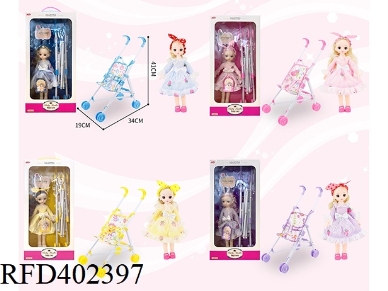 10 PCT PLASTIC CART + BARBIE