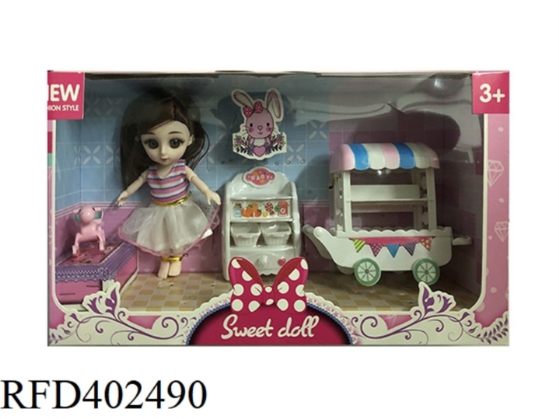 6 INCH SOLID BODY WITH 13 JOINTS 3D REAL EYEBALLS EXQUISITE LITTLE LOLI WITH CARTS, CABINETS, WOODEN