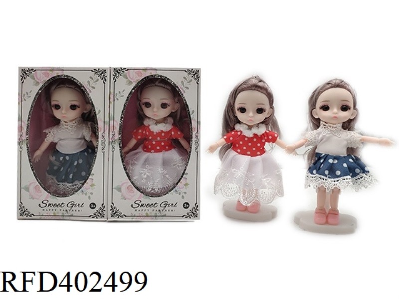 6 INCH SOLID BODY WITH 13 JOINTS 3D REAL EYEBALLS, EXQUISITE LITTLE LOLI, TWO MIXES