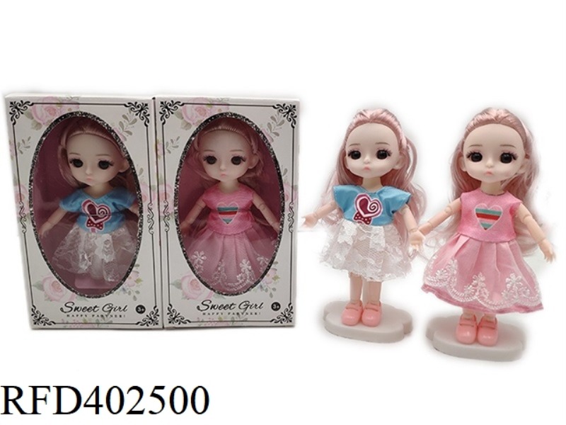 6 INCH SOLID BODY WITH 13 JOINTS 3D REAL EYEBALLS, EXQUISITE LITTLE LOLI, TWO MIXES