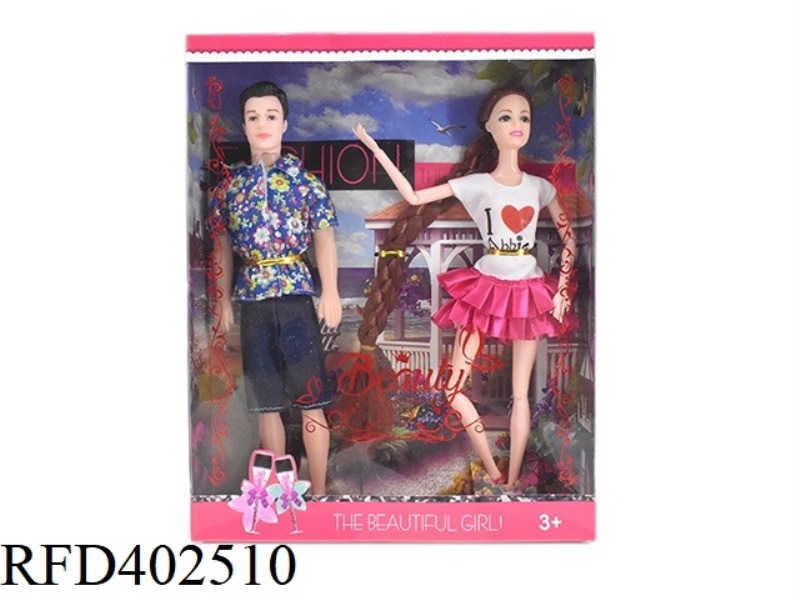 11.5 INCH SOLID BODY 11 JOINT FASHION SHORT SKIRT TWIST BRAID BARBIE, MEN'S FASHION BARBIE